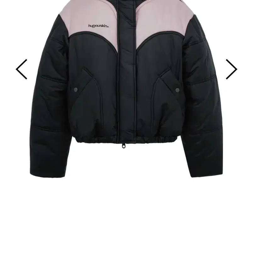 hug your skin puffer jacket (pink black)