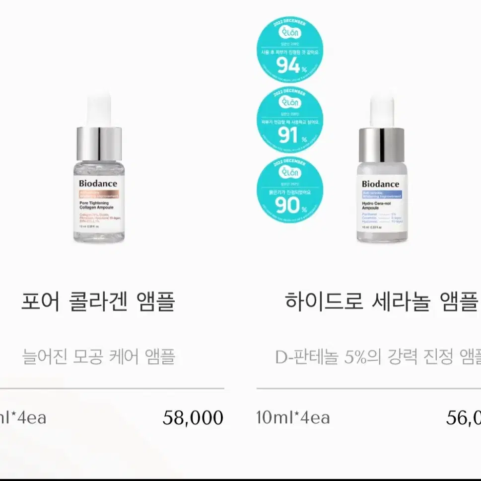 바이오던스 하이드로 세라놀 앰플 에센스