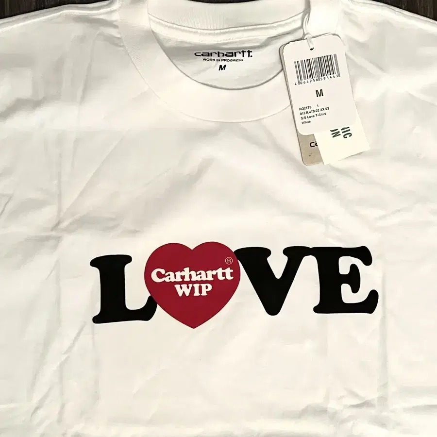 정품 새 Carhartt wip Love T-shirt M