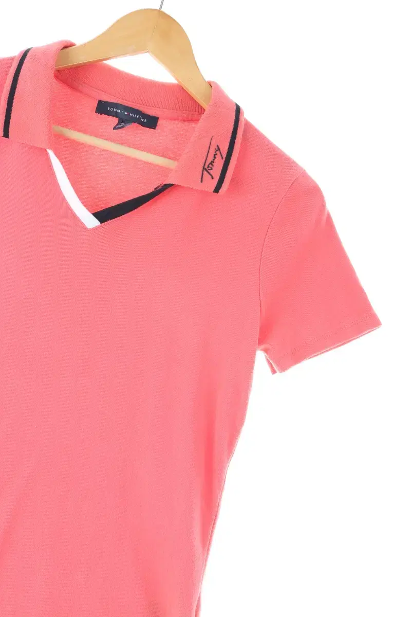 W(M) Tommy Hilfiger Short Sleeve kara T-shirt Pink Cotton Unique Limited Edition - E890