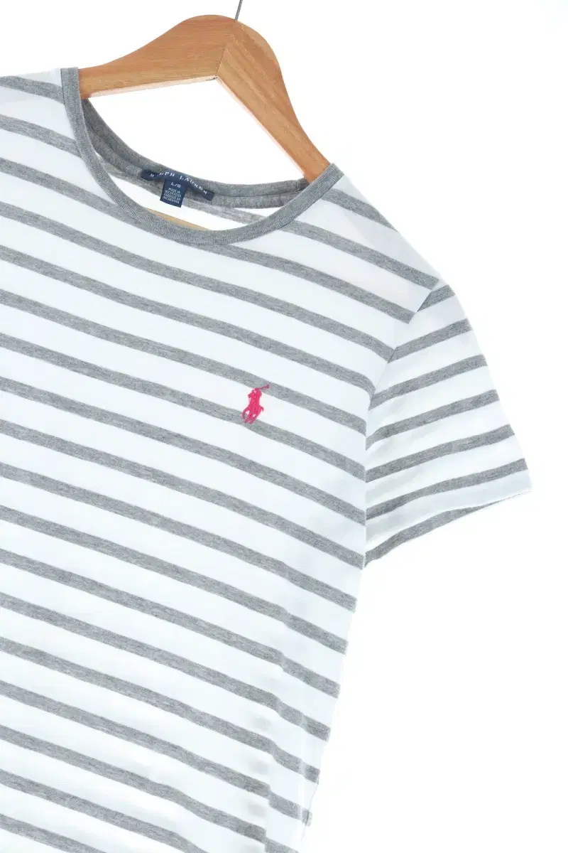 W(L) Polo Ralph Lauren Short-Sleeved T-Shirt Striped Old School Basic Fit-E831