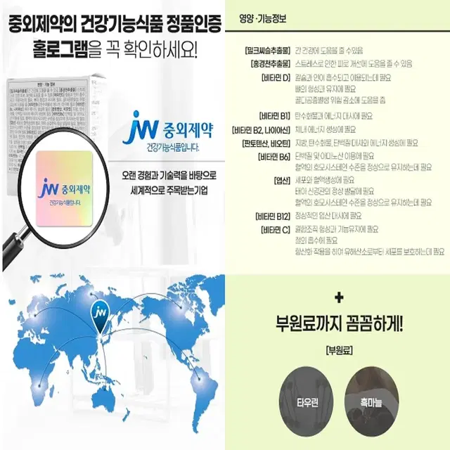 [1개월]중외제약 직장인 스트레스안정 피로개선 간건강 홍경천 밀크씨슬