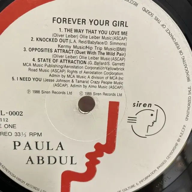 PAULA ABDUL LP / AA4030