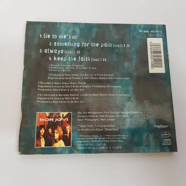 본 조비 Lie To Me 싱글  CD