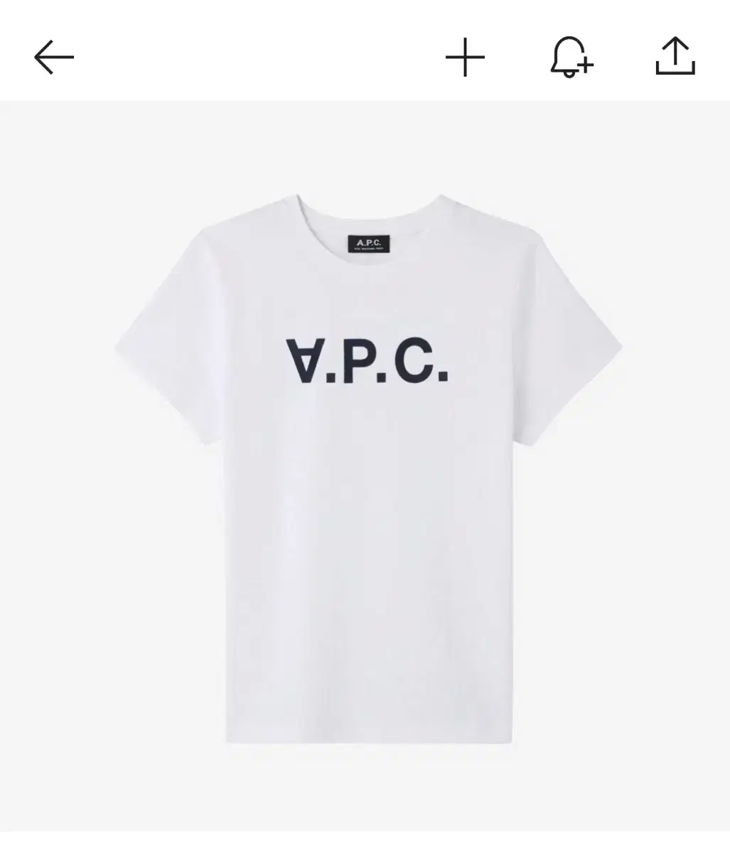 a.p.c 여성 반팔티