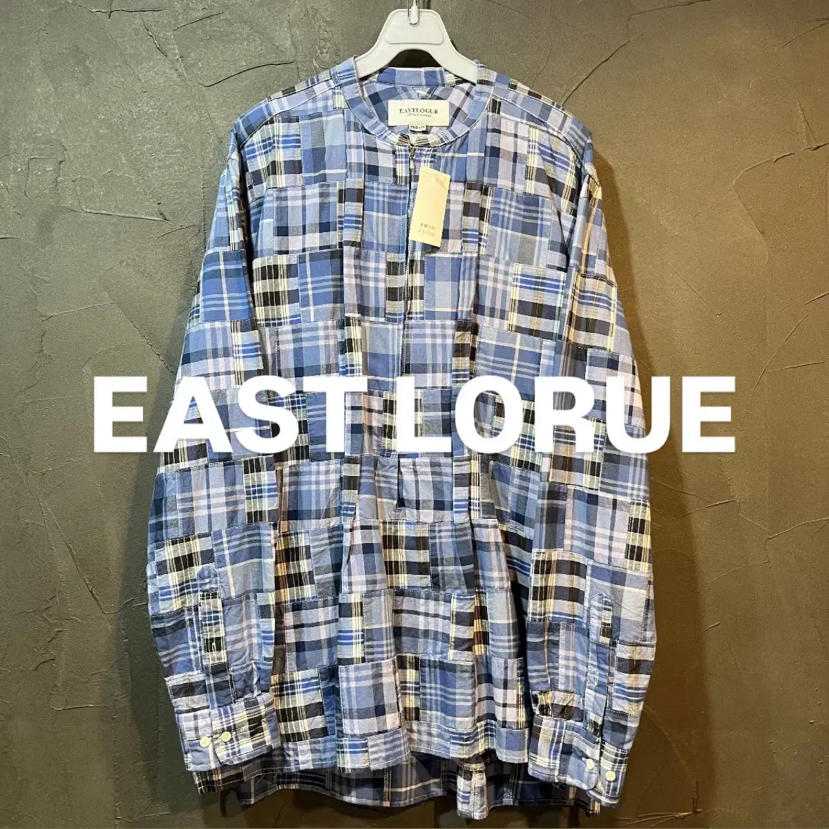 [M] EAST LOGUE Patchwork vahn vahn zip-up shirt