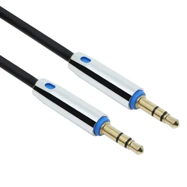 AUX 3.5mm 스테레오 오디오 연장 메탈 케이블 5m