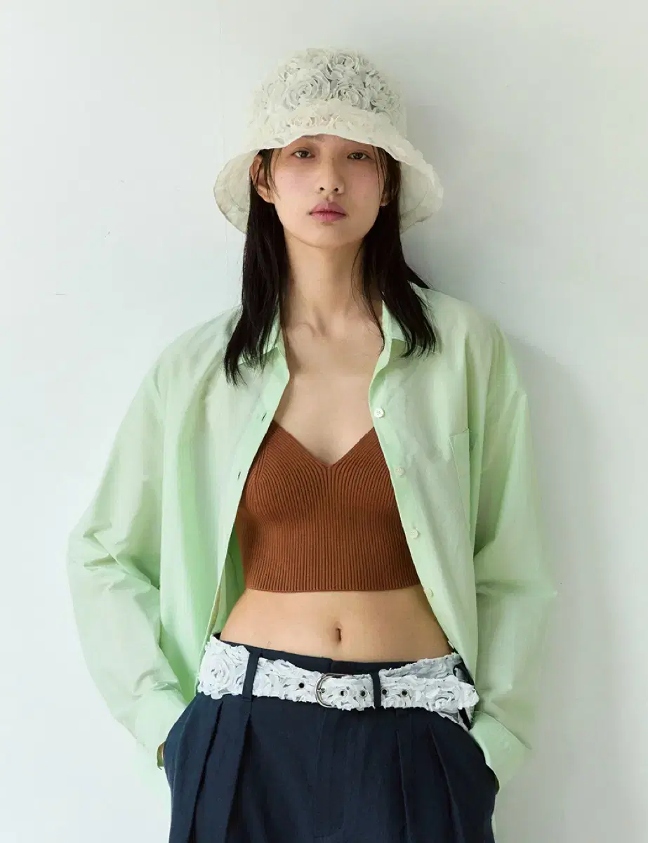 시엔느 셔츠 Pear Cotton Shirt_Light Mint