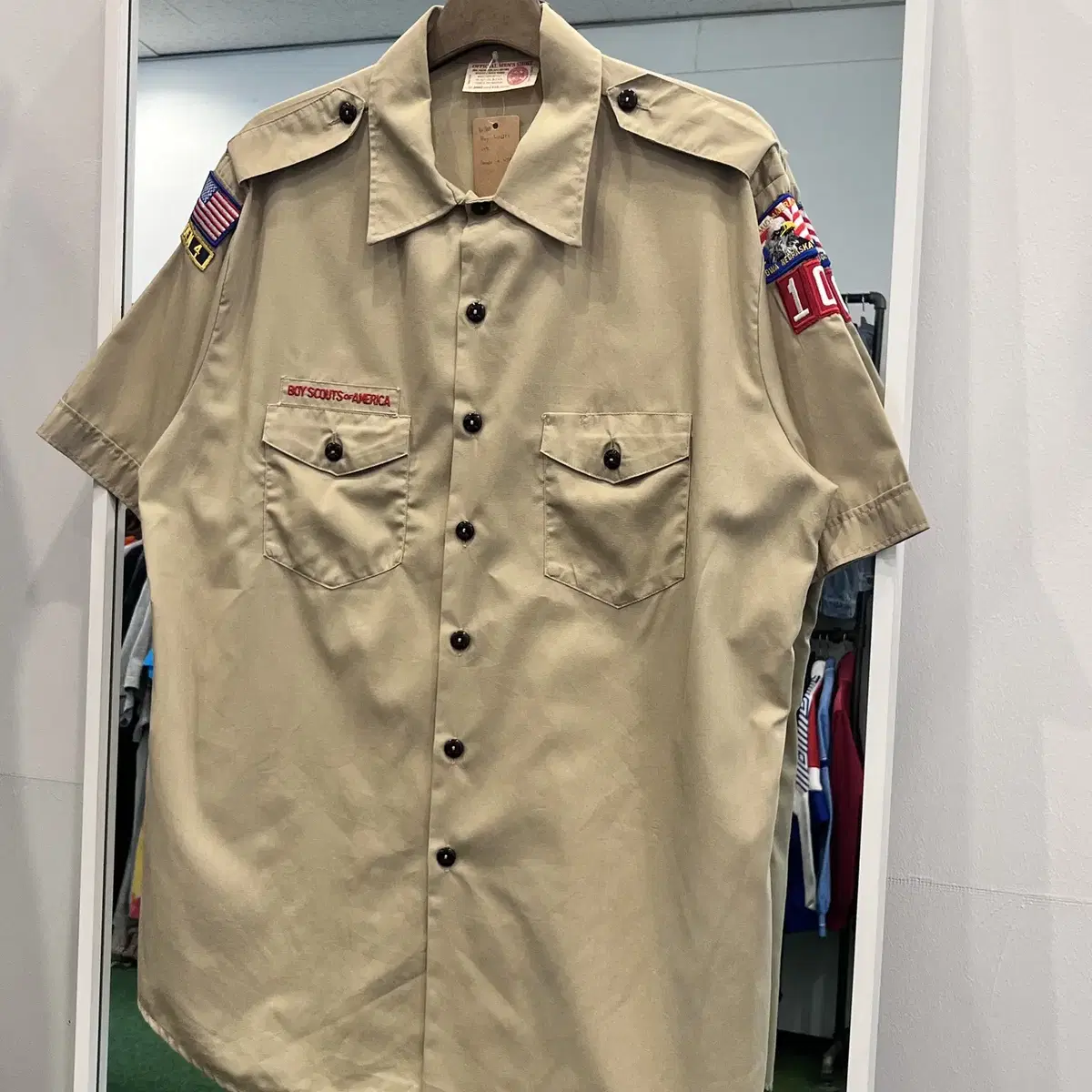 80-90s Boy Scouts 빈티지 반팔 셔츠 made in USA