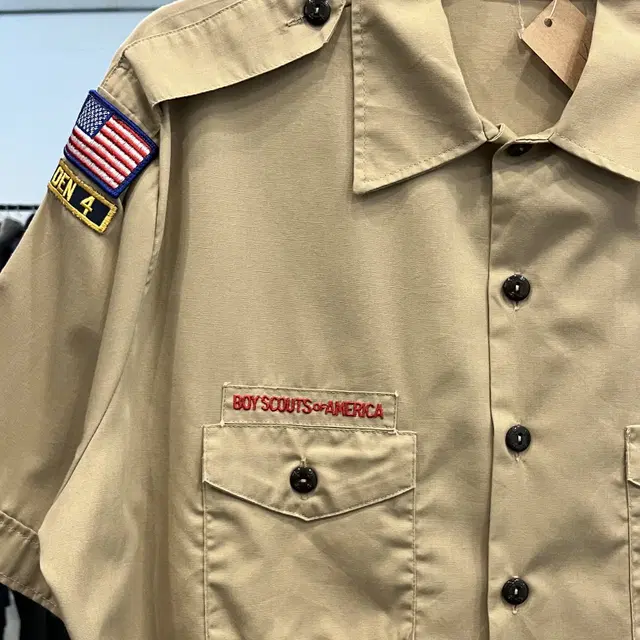 80-90s Boy Scouts 빈티지 반팔 셔츠 made in USA