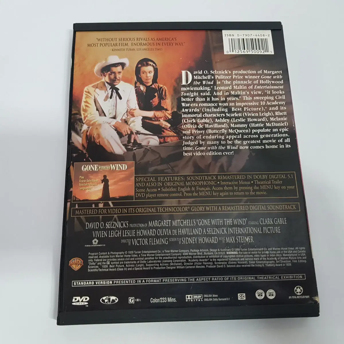 바람과 함께 사라지다 Gone With the Wind 영문판 DVD