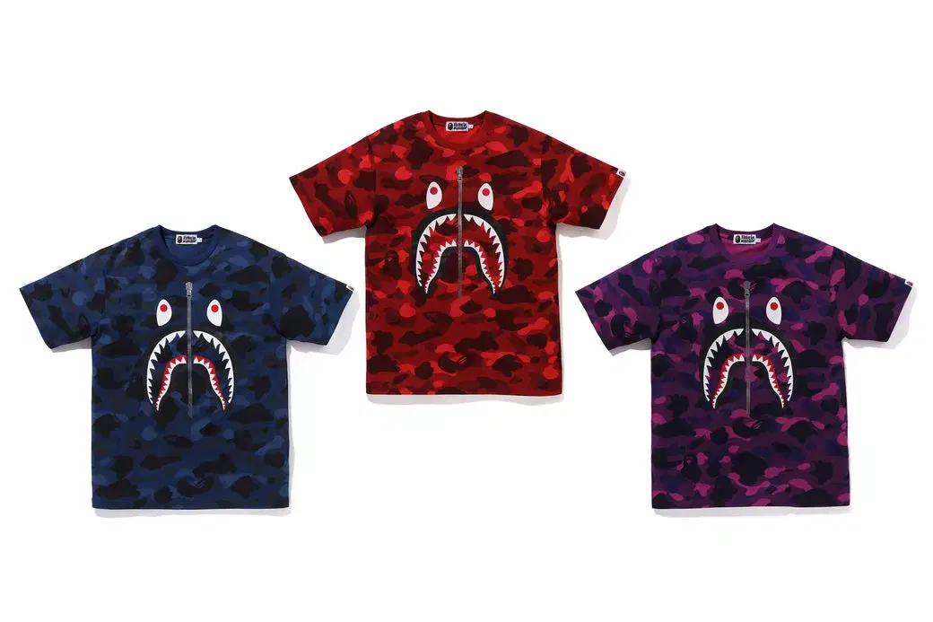 [Overseas] Vape Color Camo Shark Short Sleeve T-Shirt 24SS