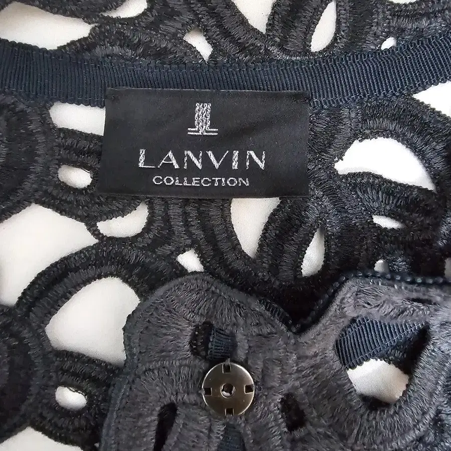 LANVIN 랑방 컬렉션 여성용 자수 반팔 아우터