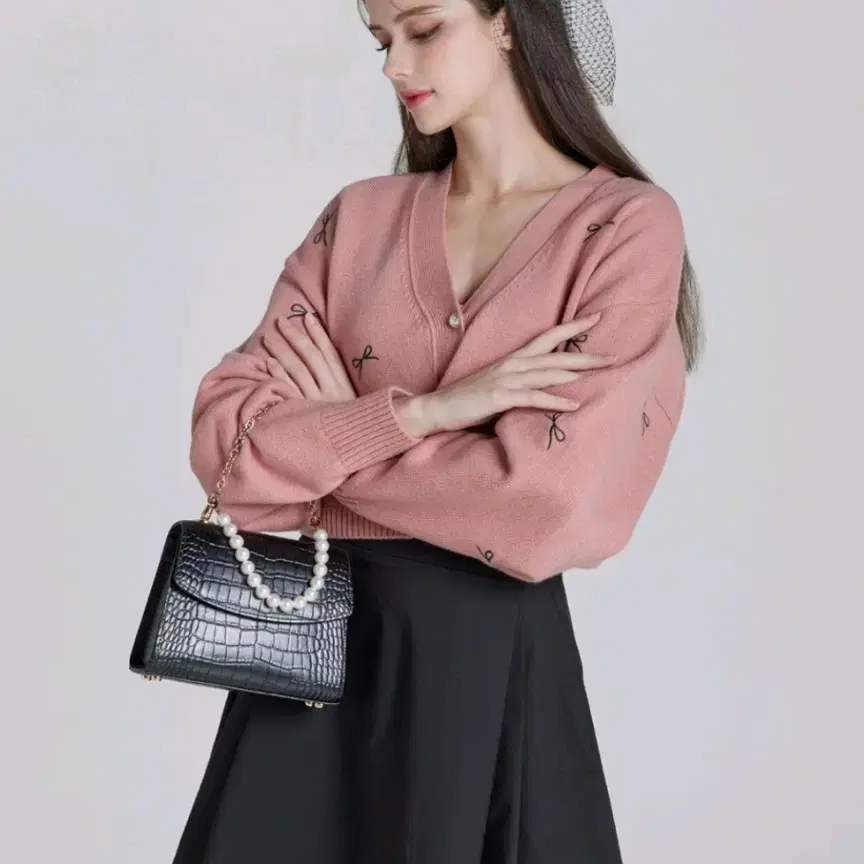 그레이스유 Marie Knit Cardigan (Pink) 마리가디건