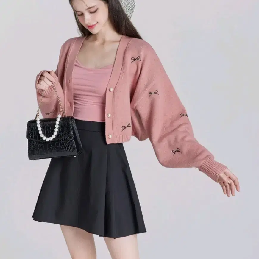 그레이스유 Marie Knit Cardigan (Pink) 마리가디건