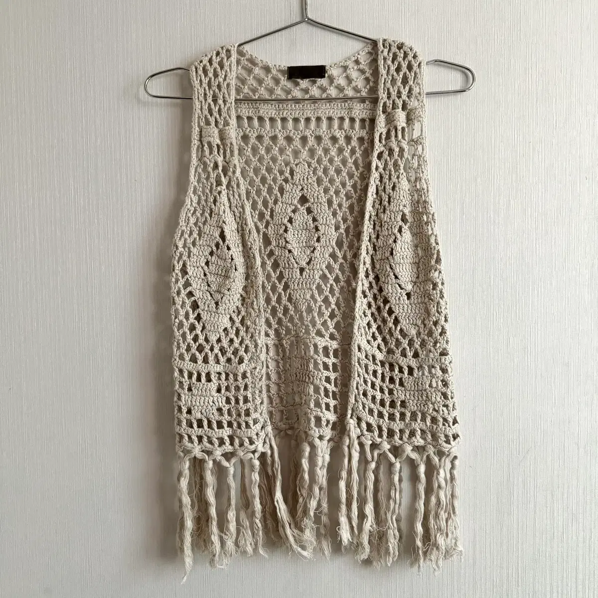 Goa ethnic mood crochet fringe vest