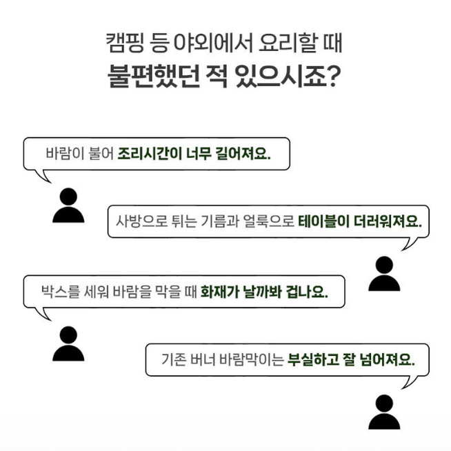 새상품 캠핑 버너 바람막이 구이바다 화로대 캠핑용품 가스버너 바람막이