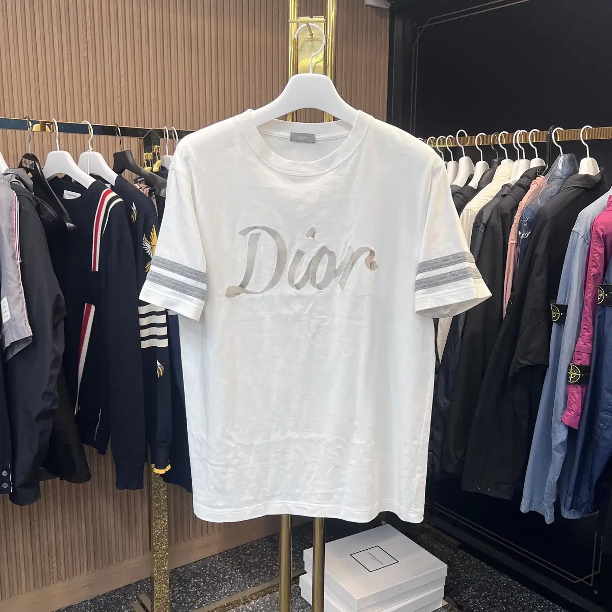 [size M]Dior Drawstring embroidered short sleeves