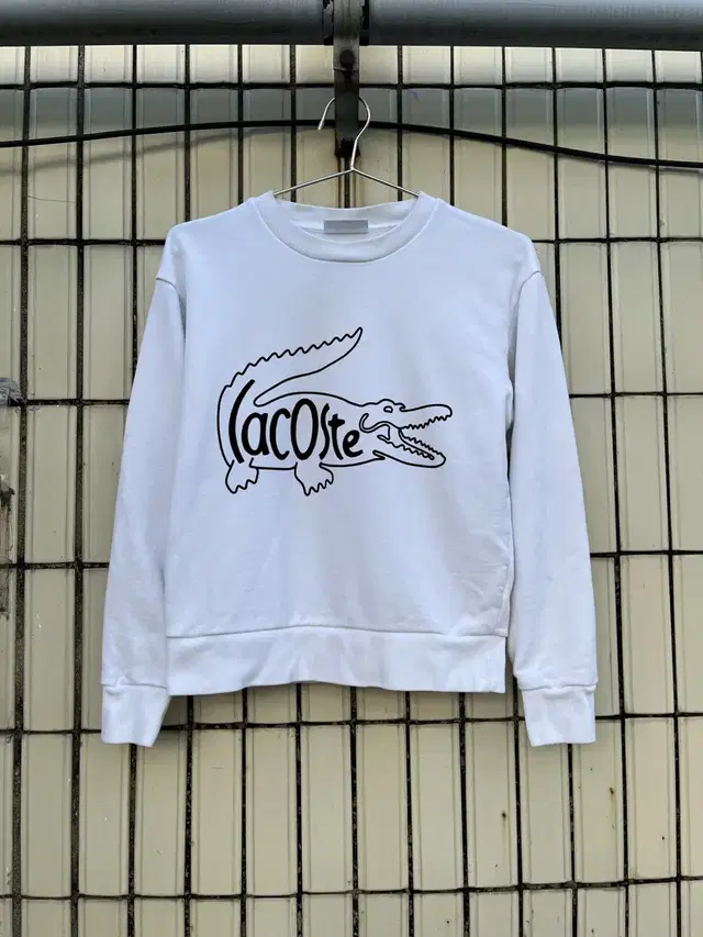 라코스테 빅로고 화이트 맨투맨 Lacoste