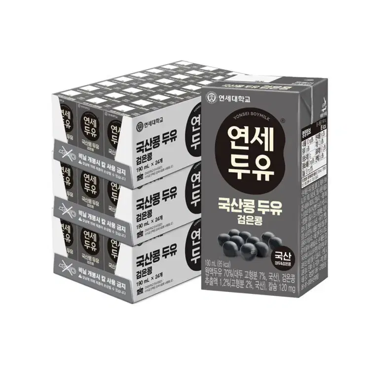 연세 우리콩 두유 검은콩 190ml x 72개