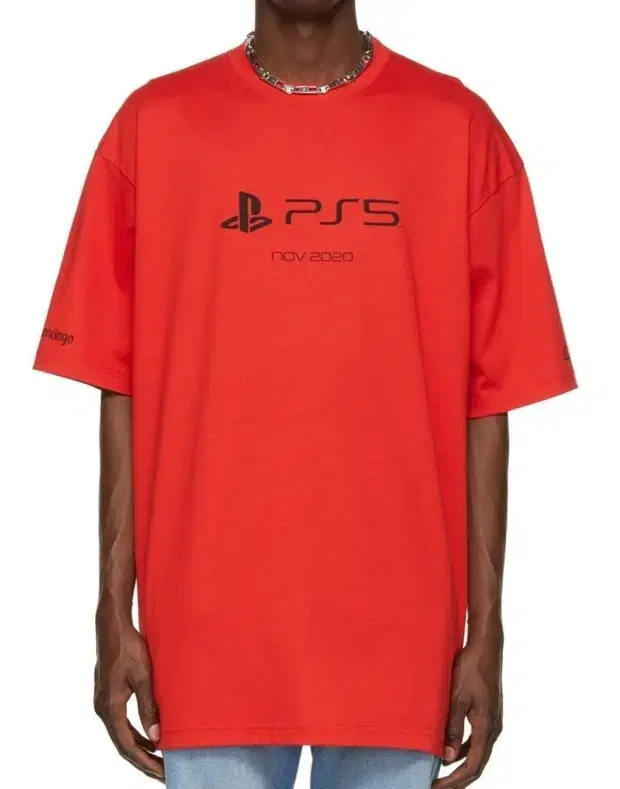 Balenciaga X PlayStation PS5 T-shirt _ Red