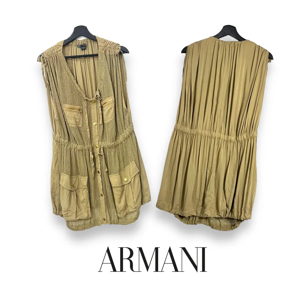 Armani Crochet Shirring Vest