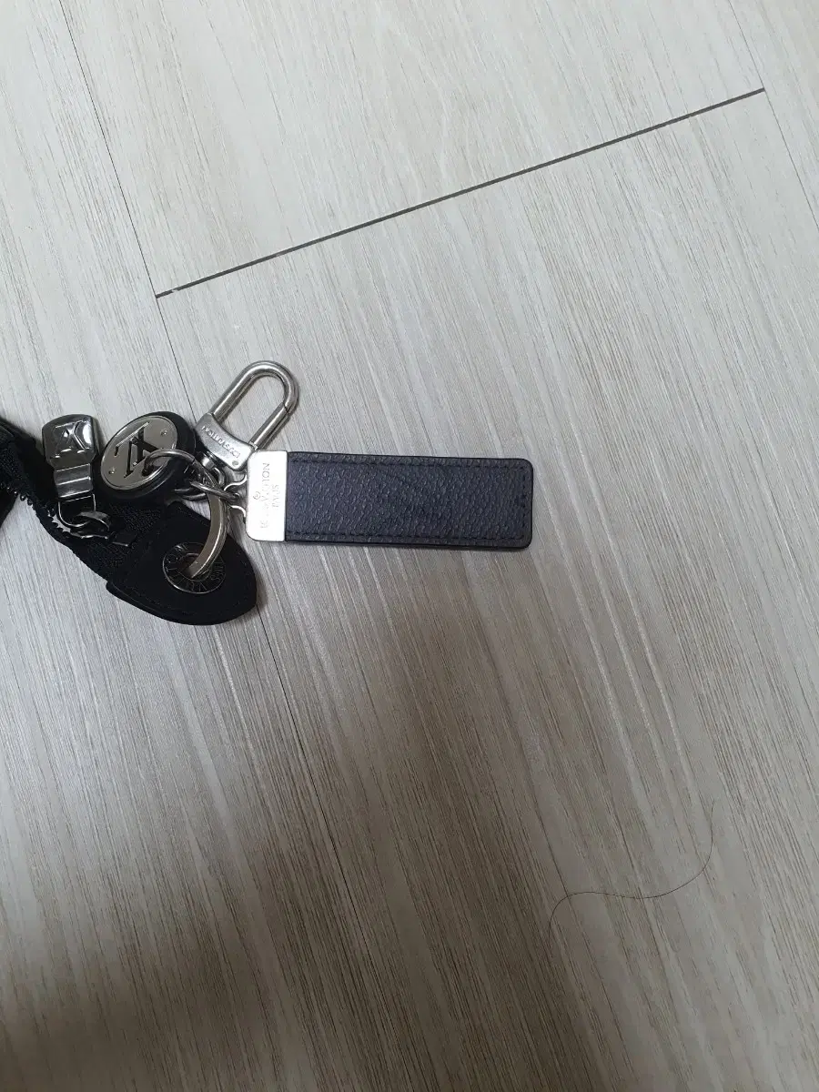 Louis Vuitton keyring, two-tone