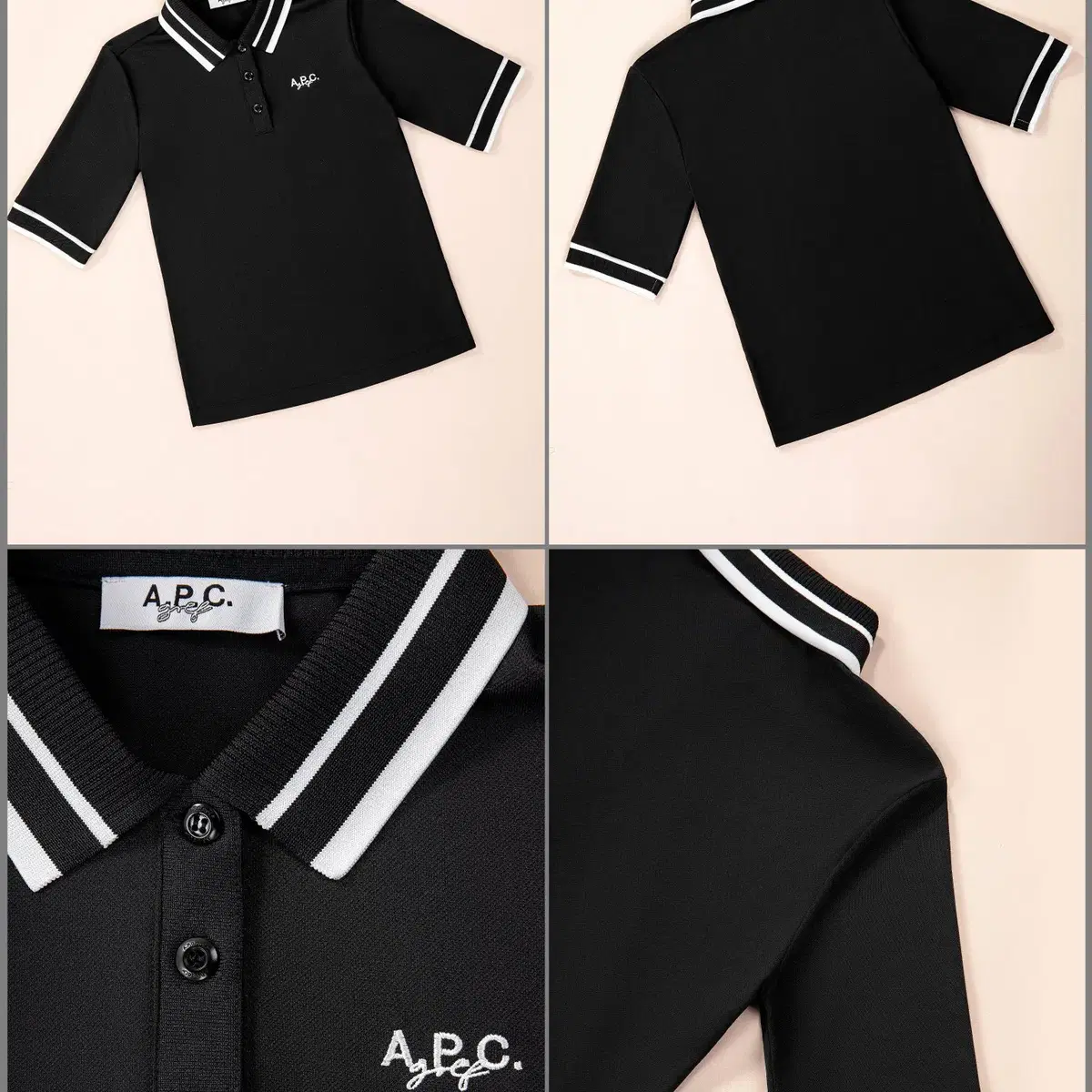 아페쎄 A.P.C. 여성 폴로 셔츠 카라 반팔티 2칼라