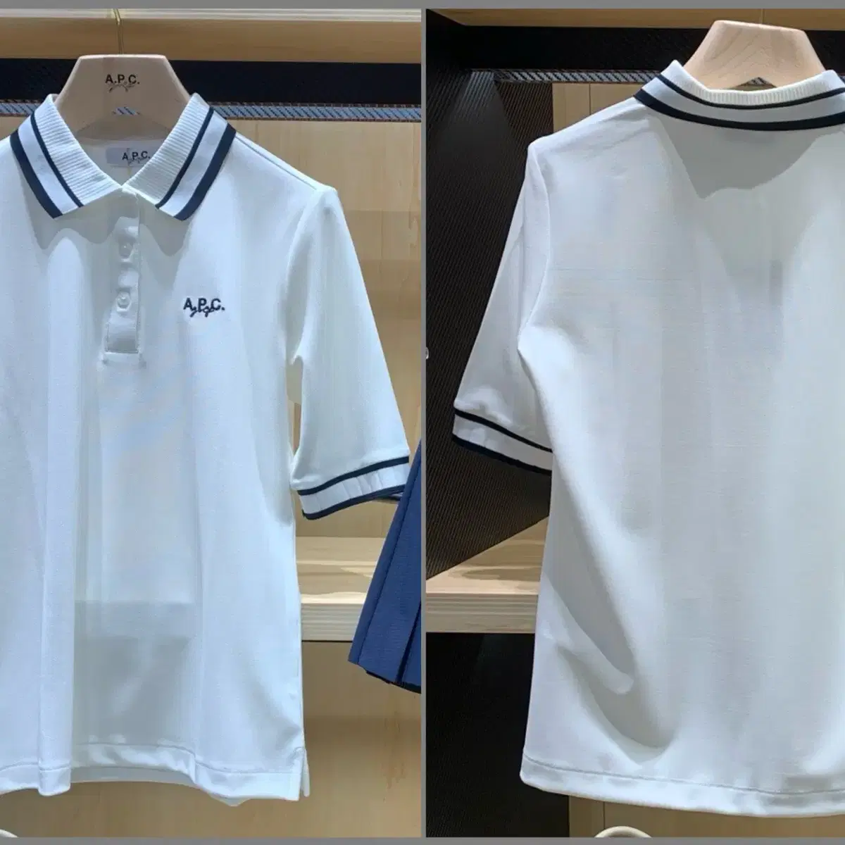 아페쎄 A.P.C. 여성 폴로 셔츠 카라 반팔티 2칼라