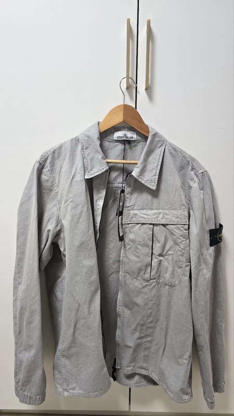 Stone Island 24FW Old Effects Overshirt Gray [XL]