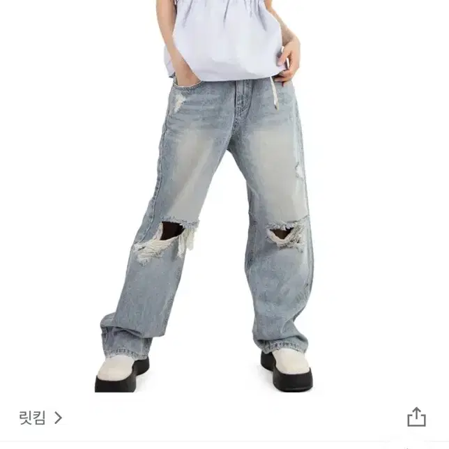 릿킴 ROUGH DAMAGE JEANS