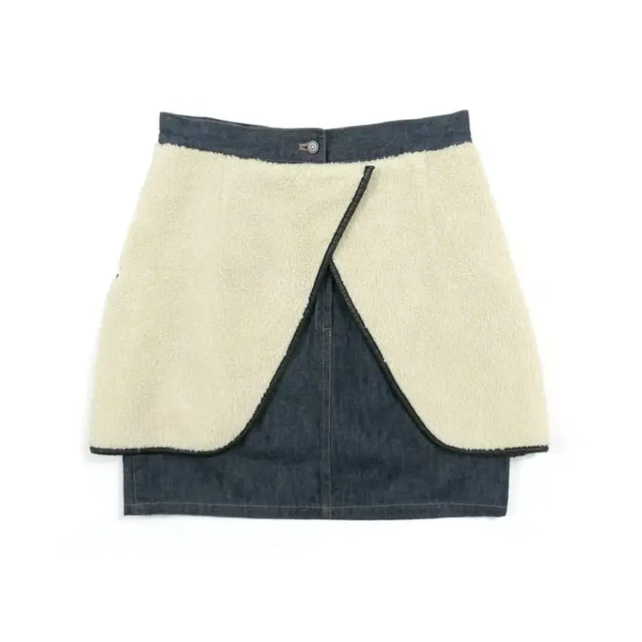 Toga Pulla fleece denim skirt