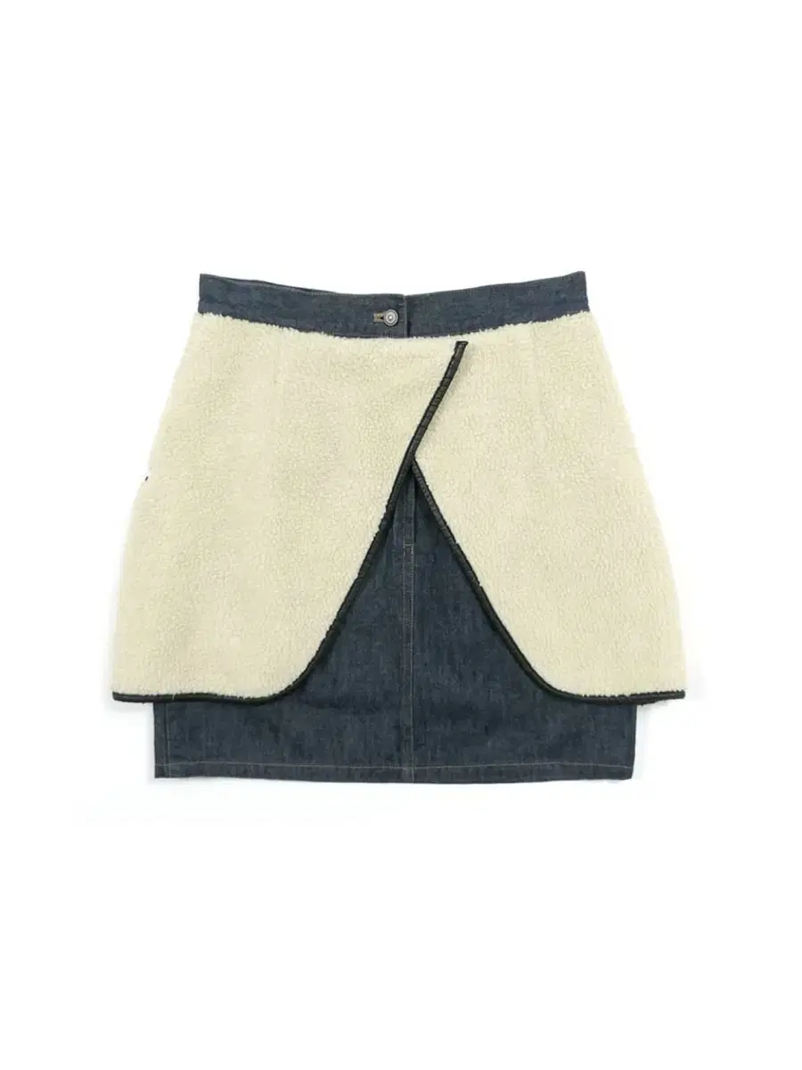 Toga Pulla fleece denim skirt