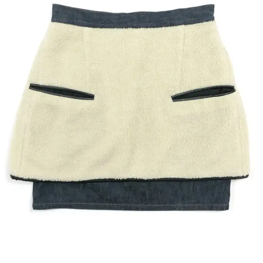 Toga Pulla fleece denim skirt