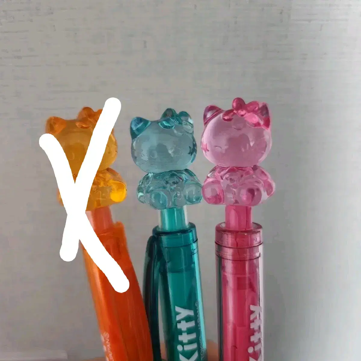 Classic Kitty Crystal Transparent Kitty 2 Color Ballpoint Pen Daku