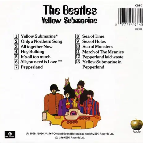 Beatles - Yellow Submarine(CD)유럽반1992민트급