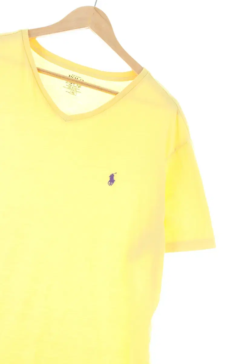 (XL) Polo Ralph Lauren Short-sleeved T-shirt Yellow Old School Boxy Fit - E8BA