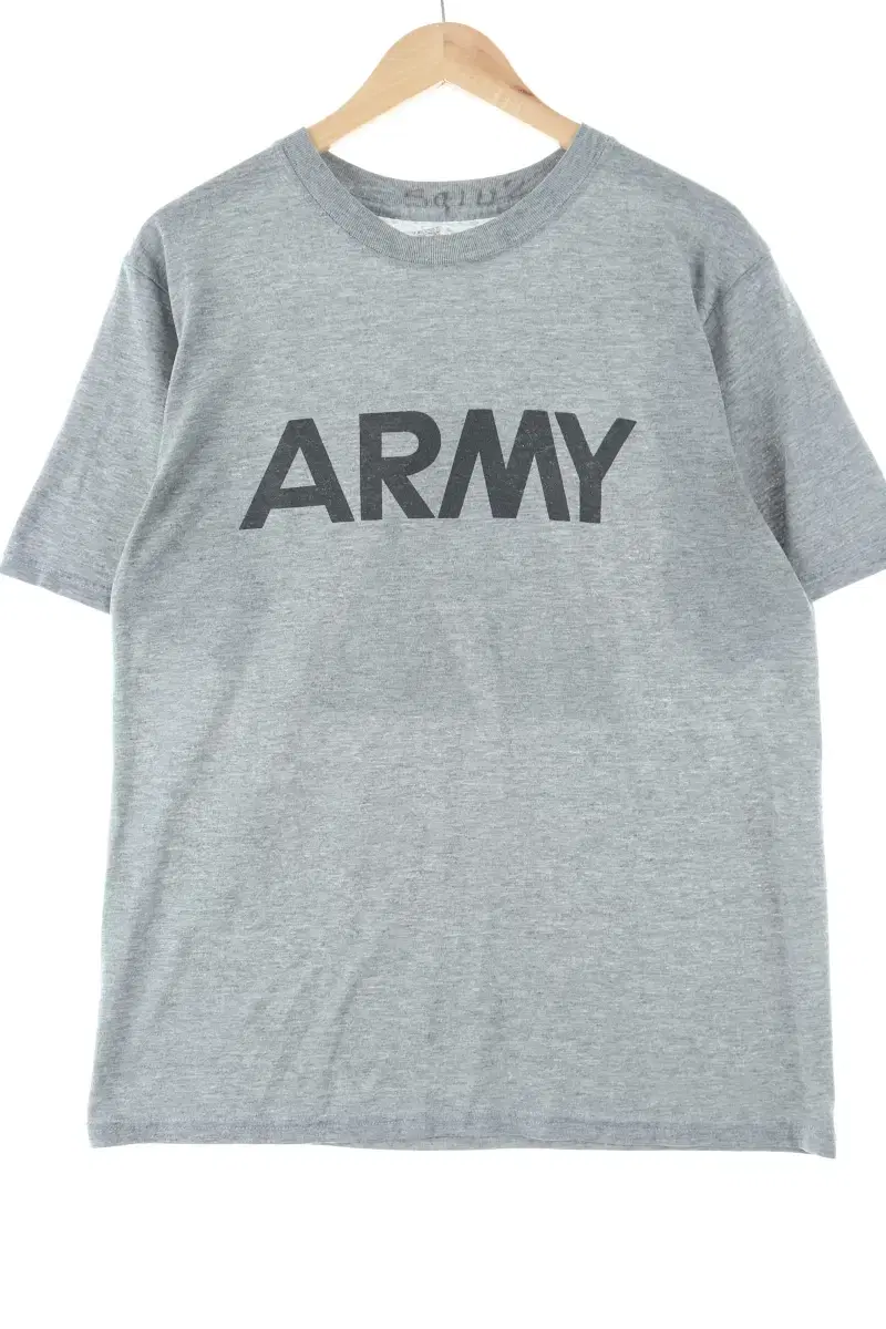 (M) BrandVintage Short-Sleeved T-shirt Army Gray Old School-E8CA