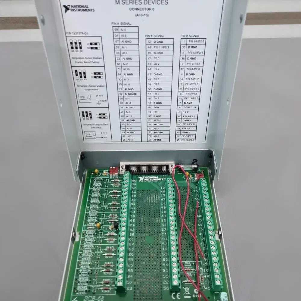 내셔널인스트루먼츠 SCP-68 Quick Reference Label.