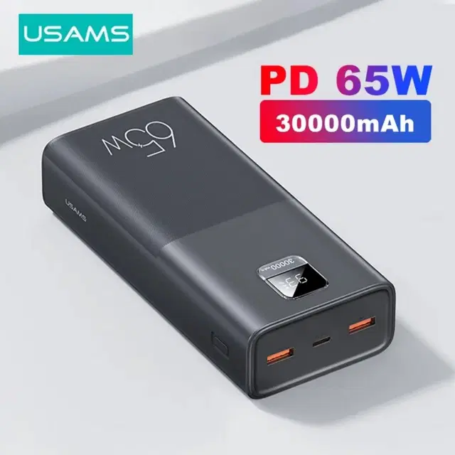 USAMS 65W 보조베터리 30000mAh PD 빠른 충전