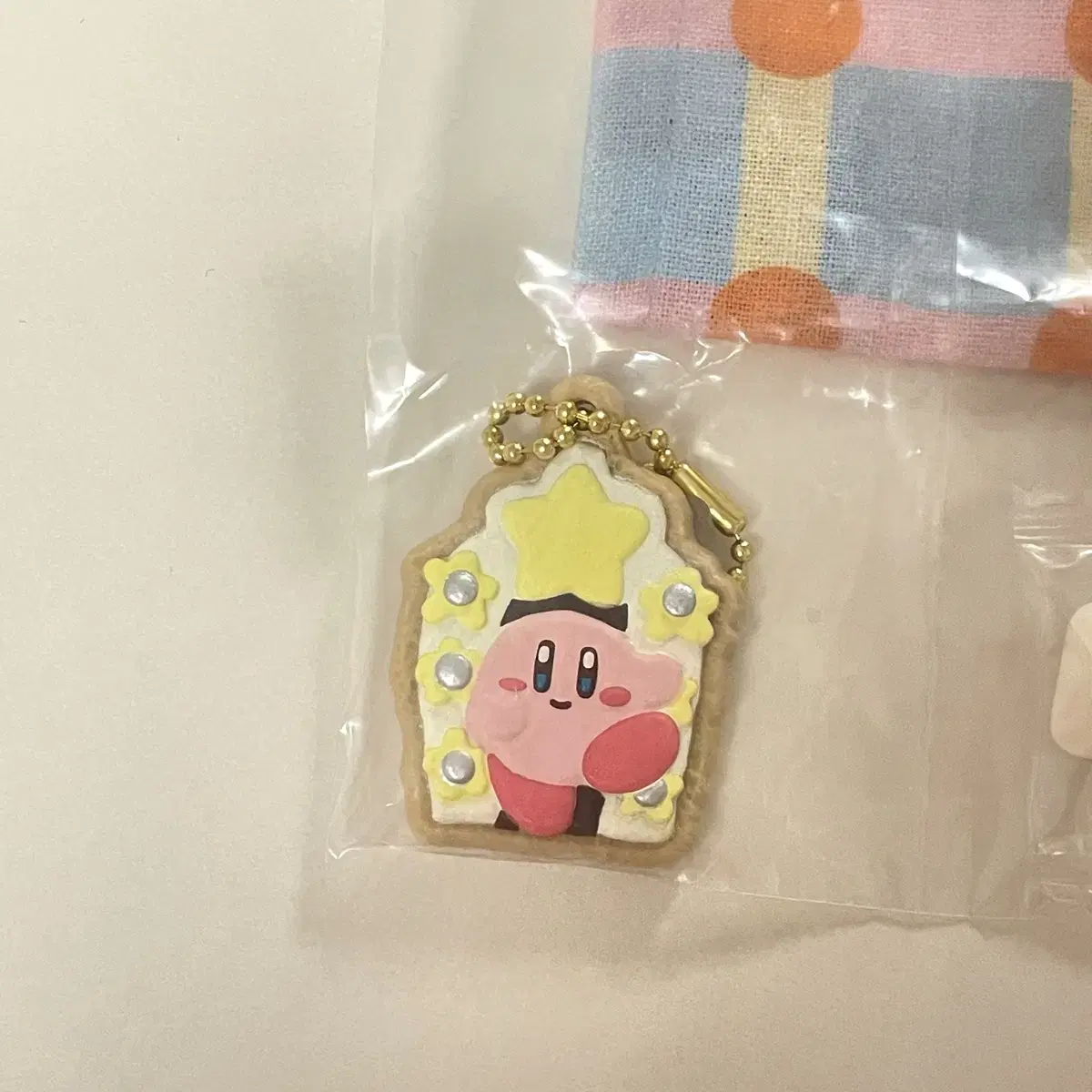 Starry Kirby Cookie Mascot Keyring