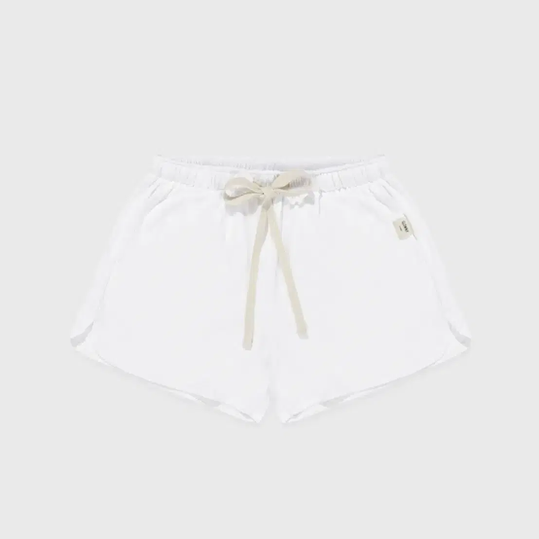 글로니 팬츠 g classic soft shorts white