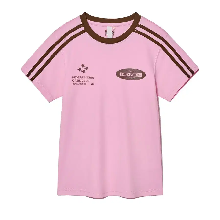 Kijun 기준 Oasis Football T-shirt Pink