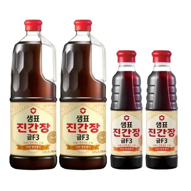 [무료배송] 샘표 진간장 금F3 1.7L+500ml 2세트