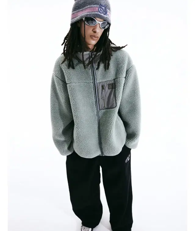 스컬프터 Comfy Sherpa Jacket Sage XL