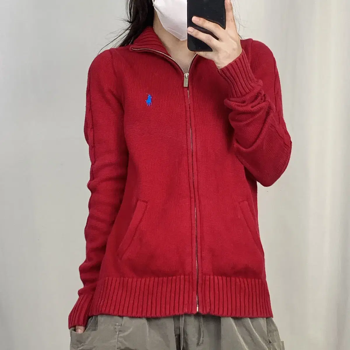 Polo Red Zip-up Knit M .240809