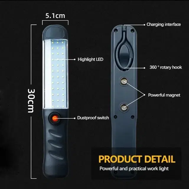 1+1. 후레쉬 3가지 모드 점등 선택2400mA 대용량 배터리