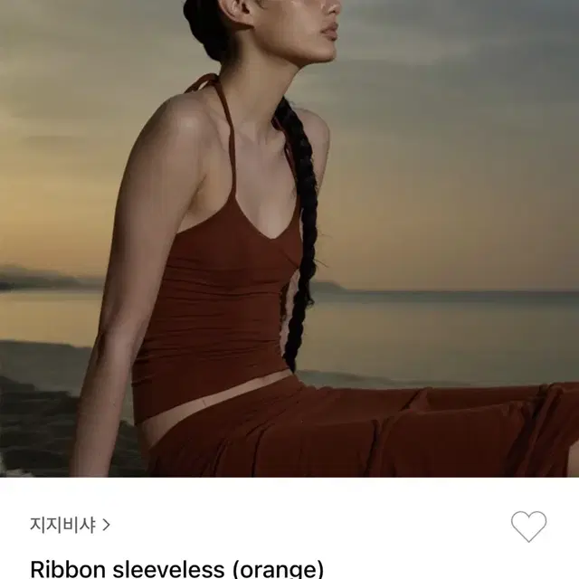 지지비샤 Ribbon sleeveless - orange