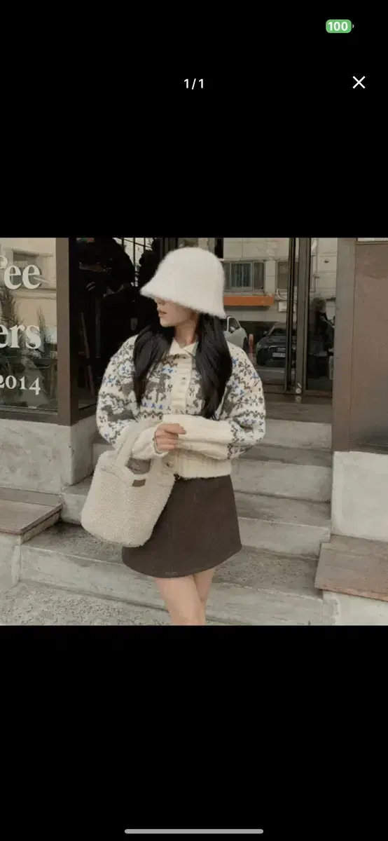 Coordinating Set) Hat+Knit+Skirt Coordinating Set