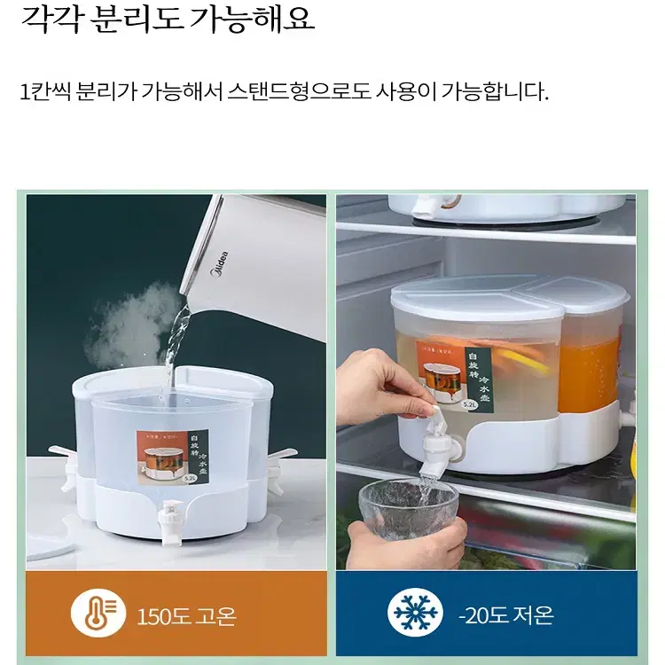 [무료배송]수도꼭지 물병 3구 360도 회전 음료 정수기형 물통 워터바